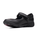 Clarks Girls Shoe Relda Sea K. Black Leather - Donaghys