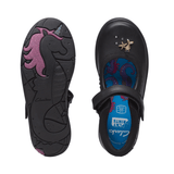 Clarks Girls Shoe Relda Sea K. Black Leather - Donaghys