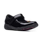 Clarks Relda Sea girls' black patent shoe