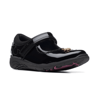 Clarks Relda Sea girls' black patent shoe
