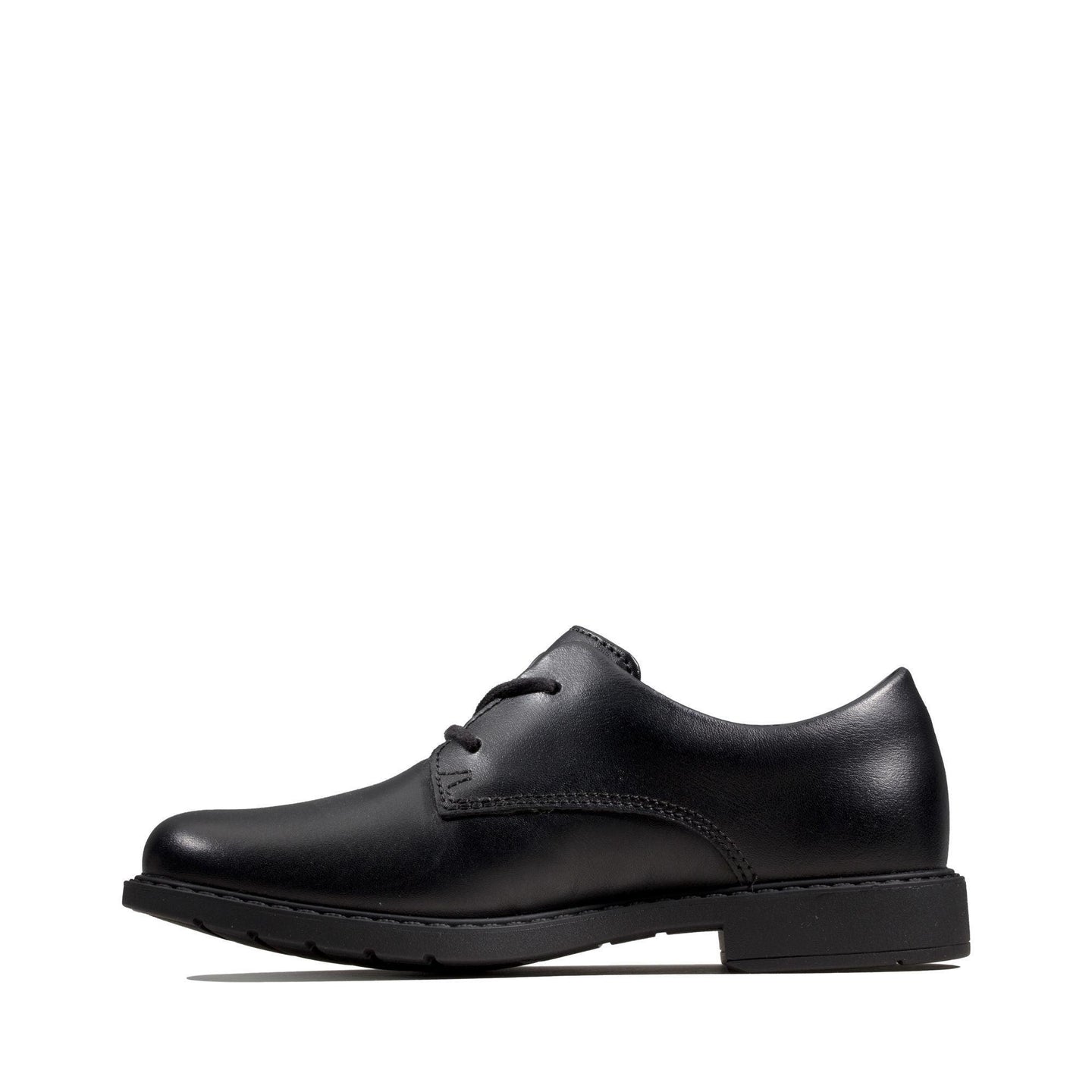 Clarks Boys School Shoe Scala Loop K Black Leather - Donaghys