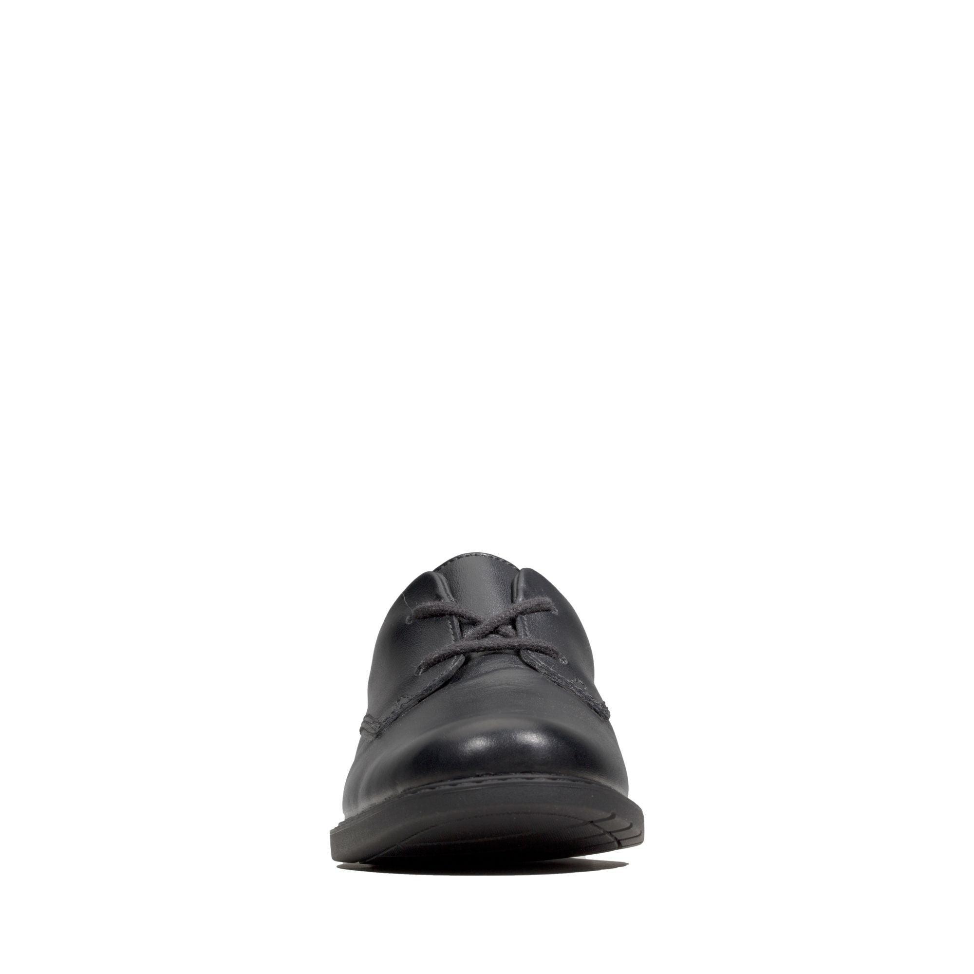 Clarks Boys School Shoe Scala Loop K Black Leather - Donaghys