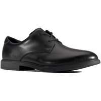 Clarks Boys School Shoe Scala Loop Y Black Leather - Donaghys