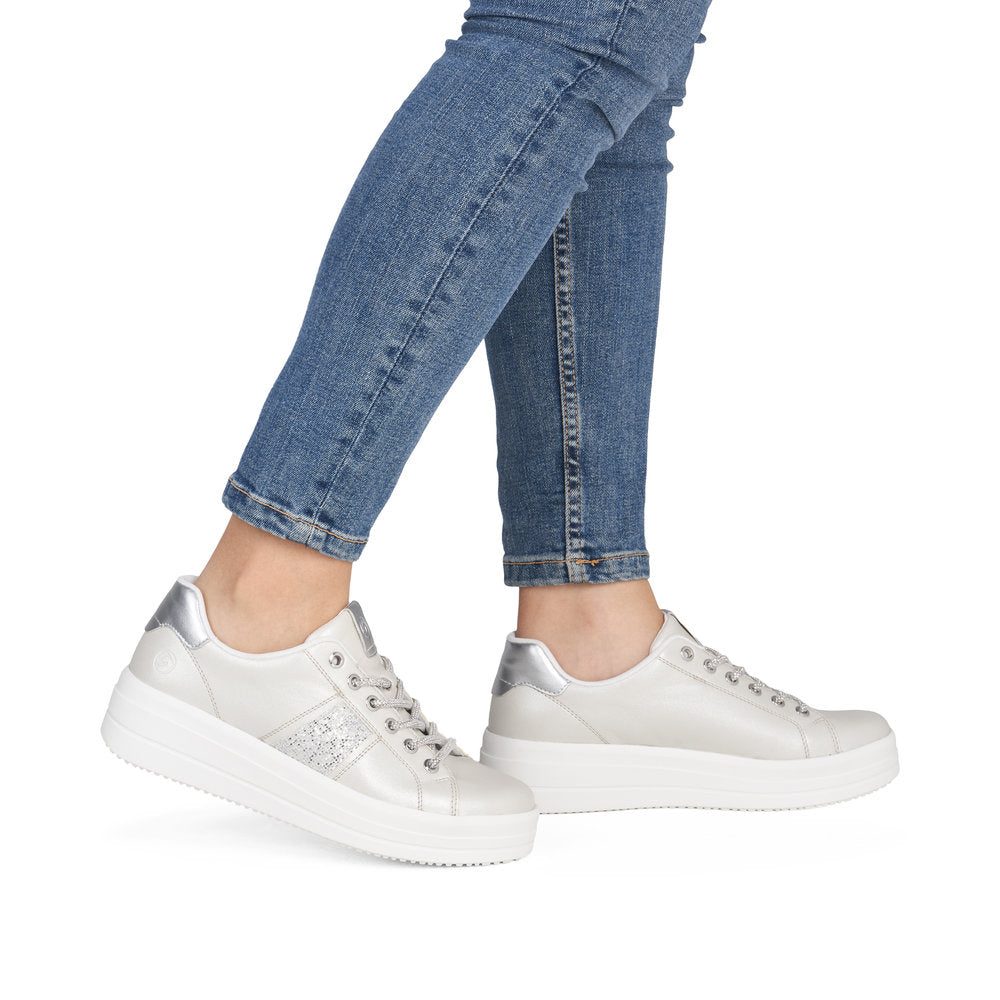 Remonte Womens Trainer D1C10-90 Silver/Platinum