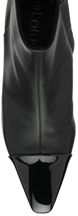 Lotus women's black leather Dani ankle boot