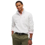 Tommy Jeans Mens 1/4 Zip Fleece Mock Ice Grey Heather