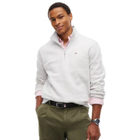 Tommy Jeans Mens 1/4 Zip Fleece Mock Ice Grey Heather