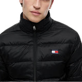 Tommy Jeans Mens Packable Lightweight Down Ripstop Relaxed Jacket Black