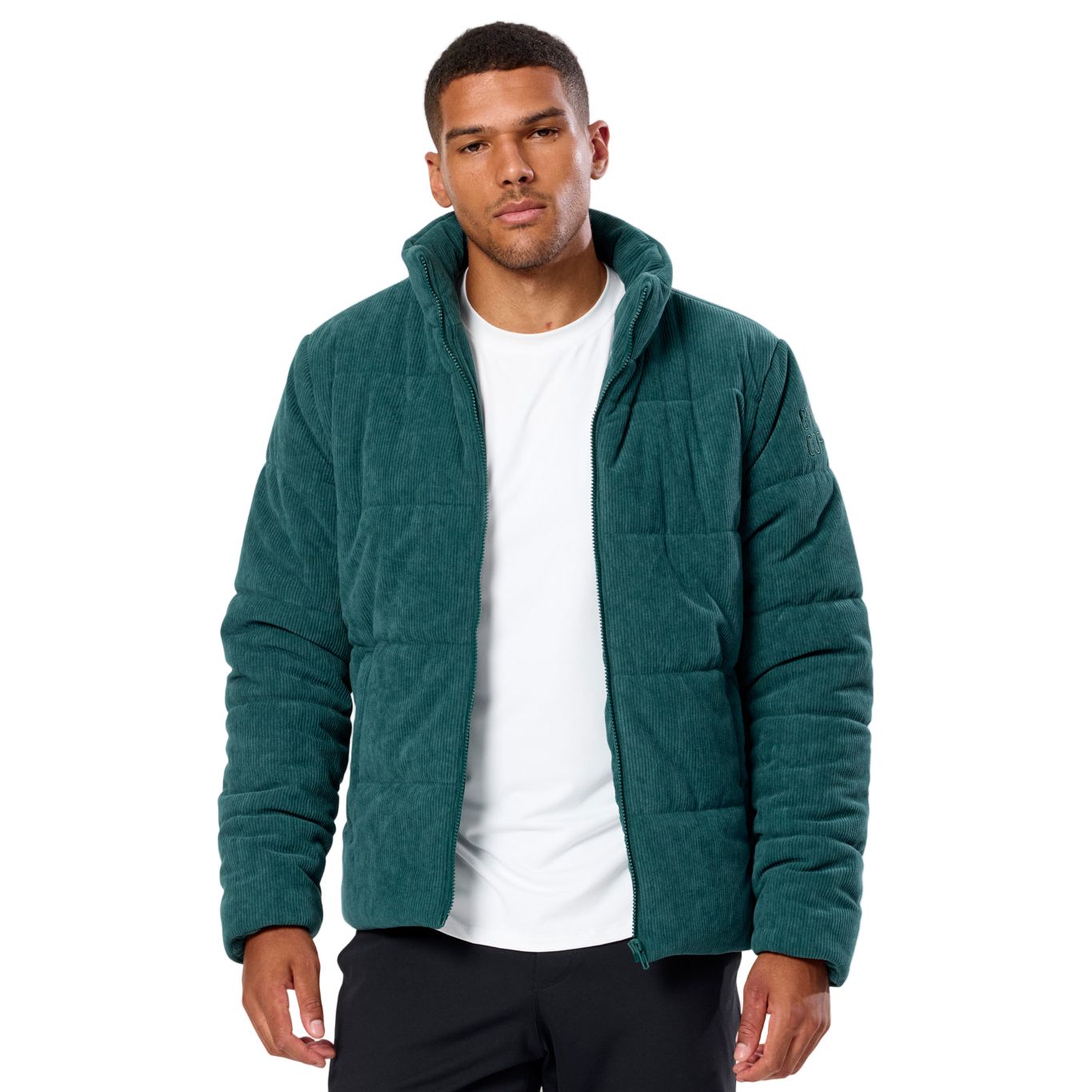 Gym+Coffee Unisex Jacket Cord Puffer Amazon Green