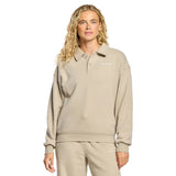Gym+Coffee Womens Daily Collared Sweatshirt Rich Taupe