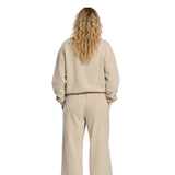 Gym+Coffee Womens Daily Collared Sweatshirt Rich Taupe