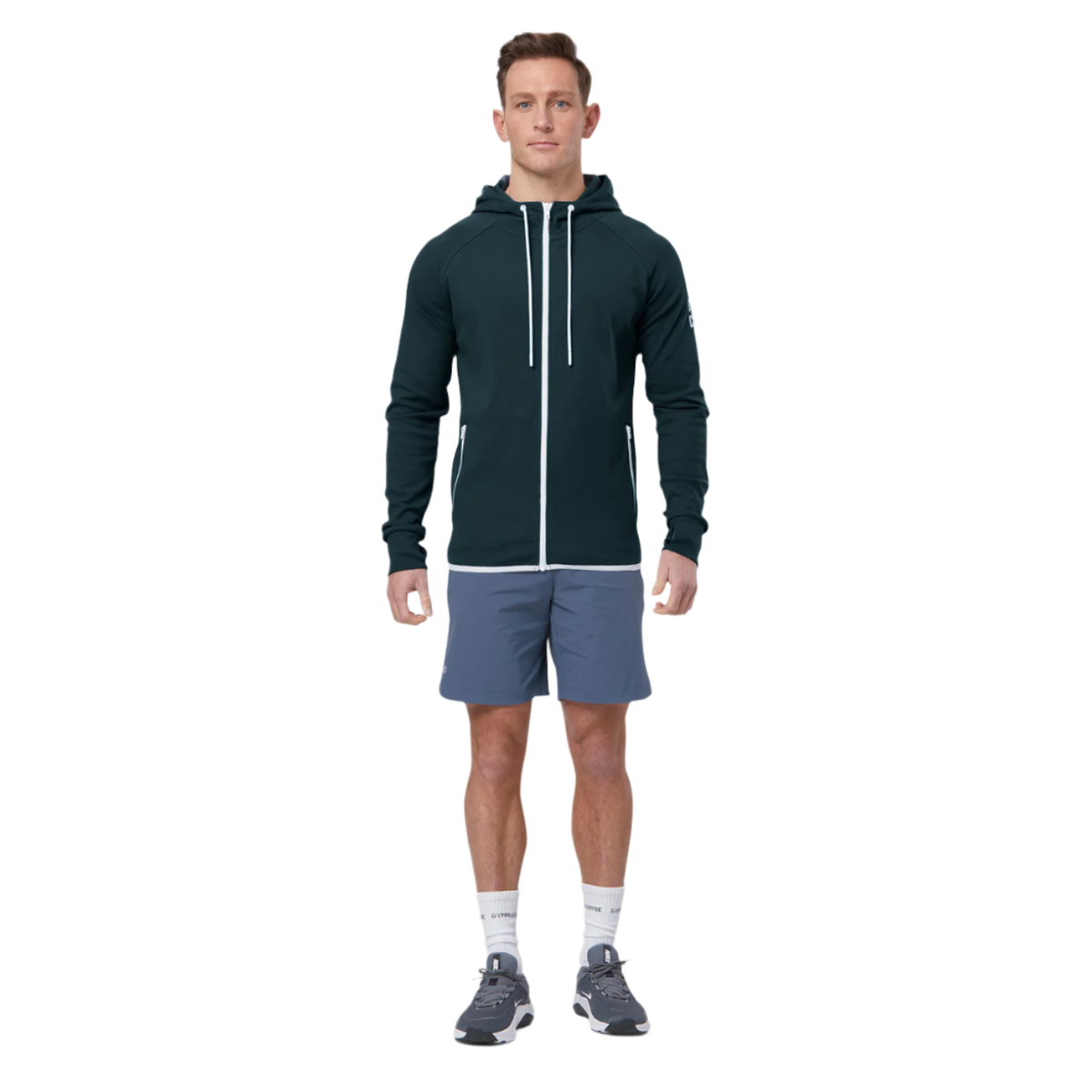 Gym+Coffee Mens Chill Zip Hoodie Moss Green Donaghys