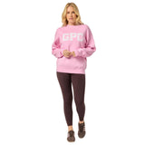 Gym+Coffee Womens Jumper Knit Crew Sweet Pink