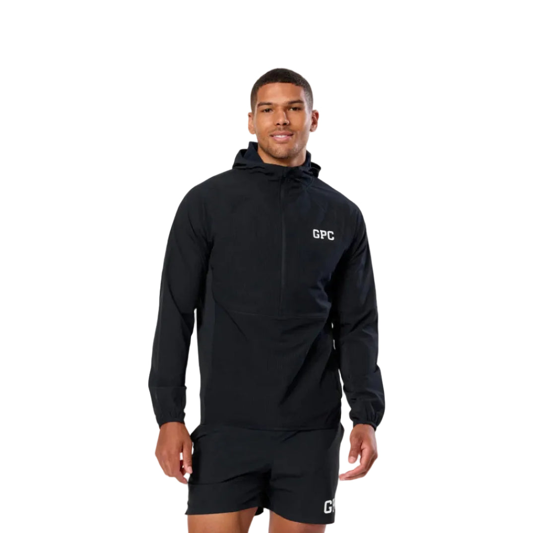 Gym+Coffee Mens Train Hooded Midlayer Black