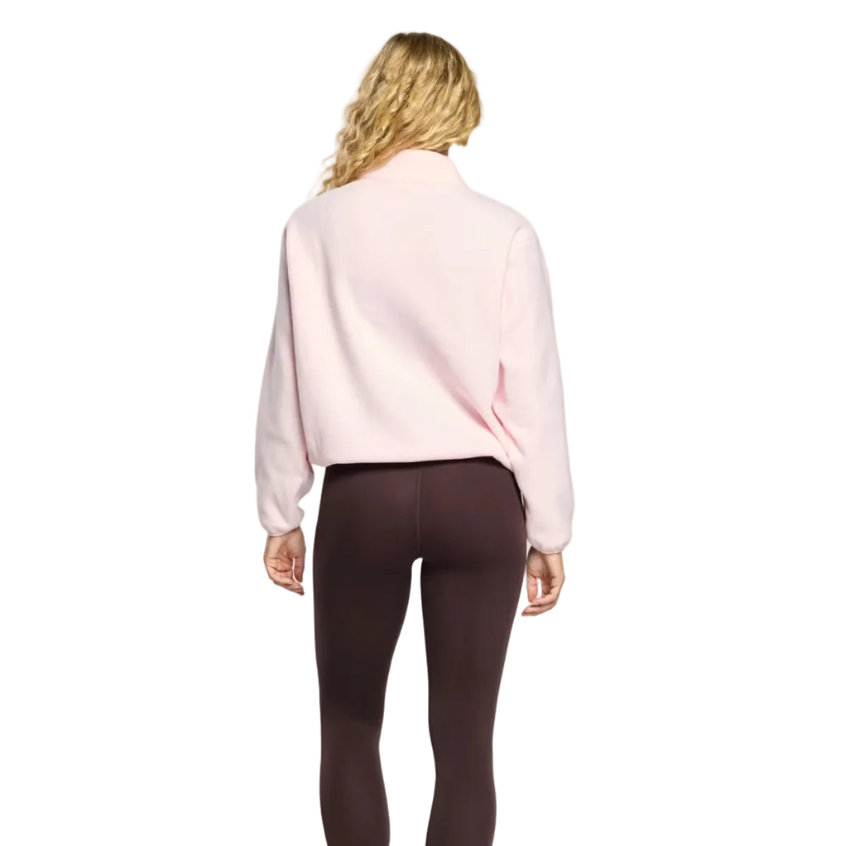 Gym+Coffee women's polar half zip fleece in ballet pink