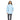 Gym+Coffee Horizon women's glacial blue longline fleece half zip