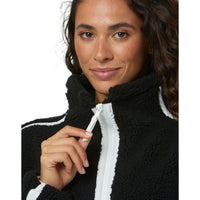 Gym+Coffee Womens Half Zip Industry Black