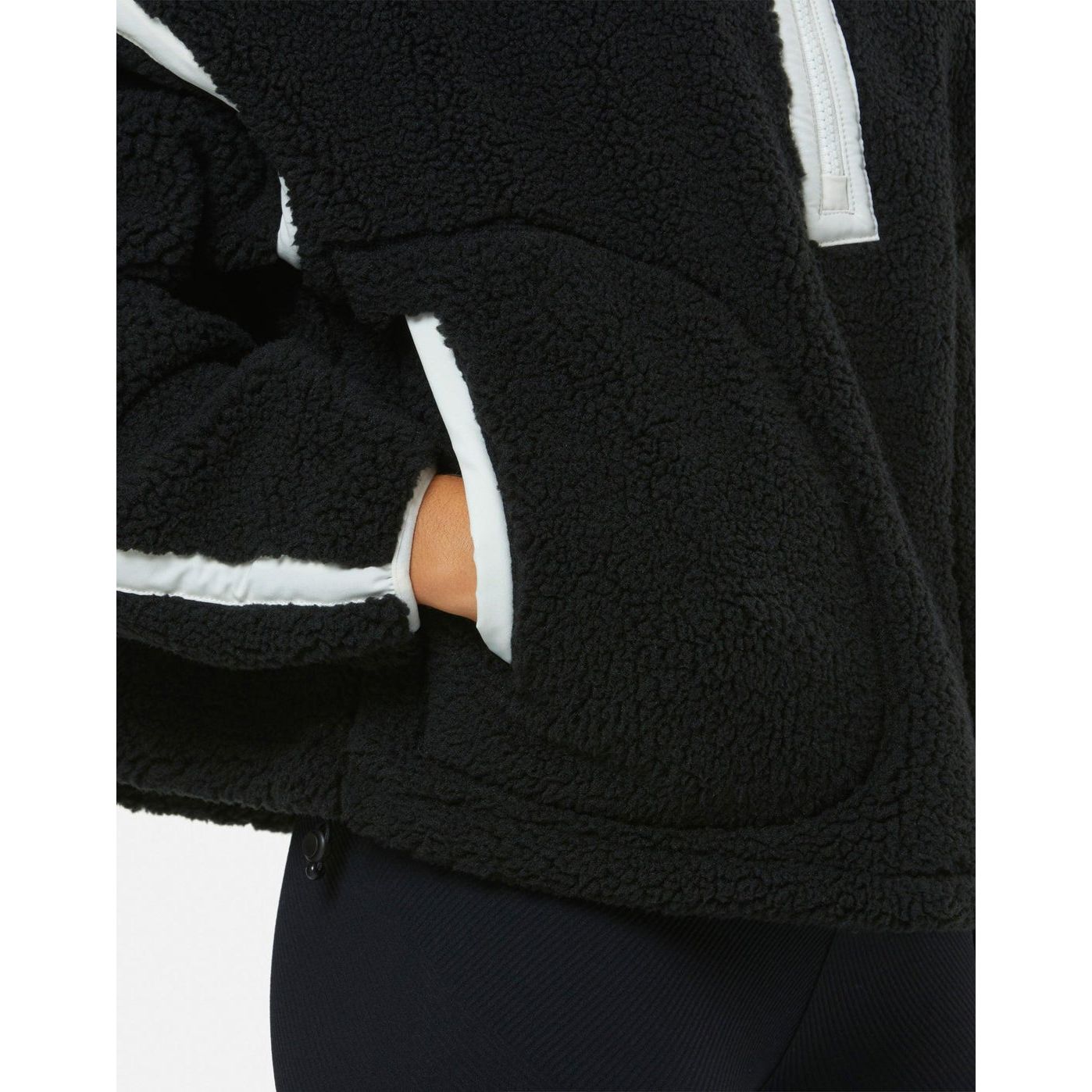 Gym+Coffee Womens Half Zip Industry Black