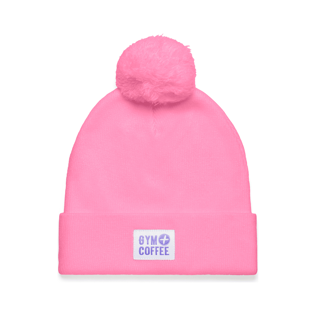 Gym+Coffee Womens Knit Bobble Beanie Pink Donaghys