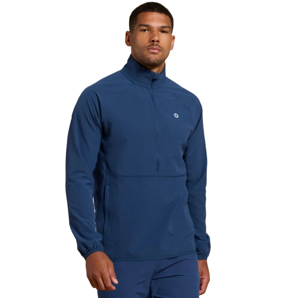 Gym+Coffee men's petrol blue Relentless training midlayer