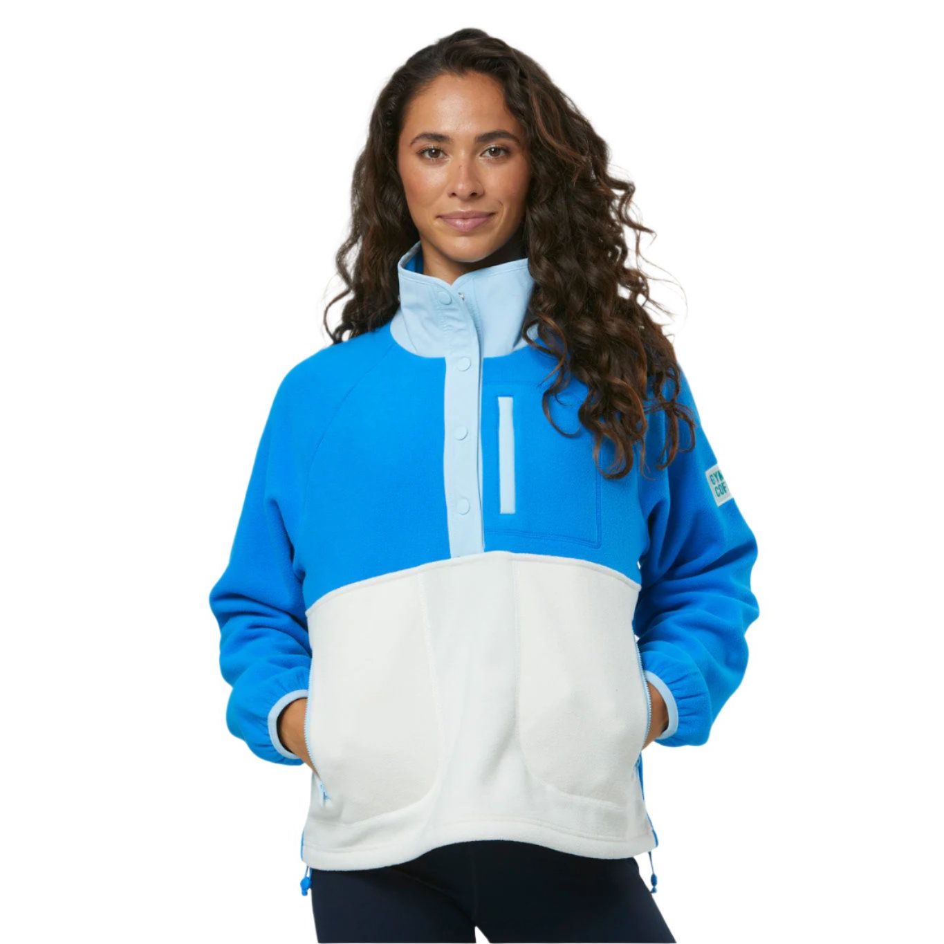 Gym+Coffee Womens Fleece Snap Polar Sky Blue – Donaghys