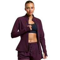 Gym+Coffee Womens GCSS24WCH0301 Relentless Full Zip Grape Noir