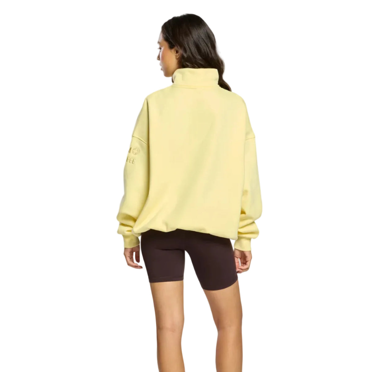 Gym+Coffee women's Sierra half zip sweatshirt in butter yellow