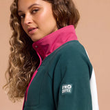 Gym+Coffee Womens Snap Polar Fleece Moss Green