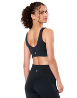 Gym+Coffee Womens Soft-Motion Sports Bra Black