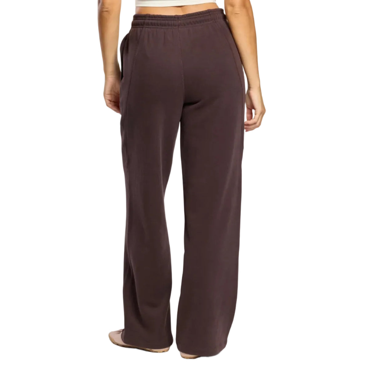 Gym+Coffee women's mocha bean wide leg joggers