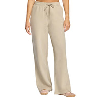 Gym+Coffee Womens Wide Leg Joggers Rich Taupe