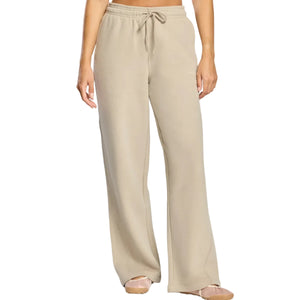 Gym+Coffee Womens Wide Leg Joggers Rich Taupe