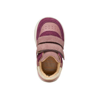 Geox girls' purple leather boot with velcro