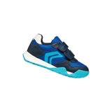 Geox boys' navy mesh trainer with velcro