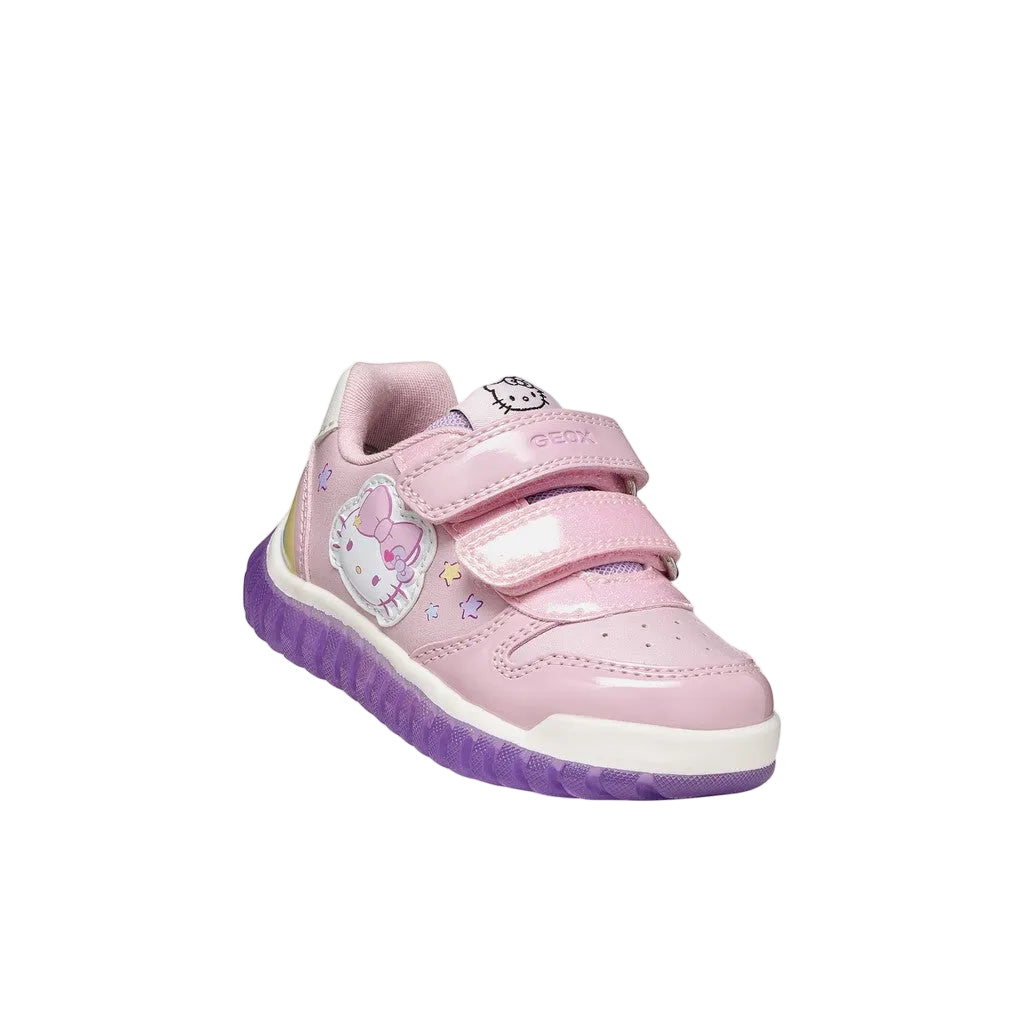 Geox girls' pink rubber trainer
