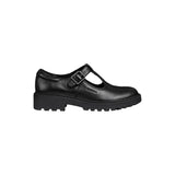 Geox Girls School Shoe Casey Girl J Black Leather