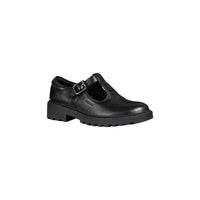 Geox Girls School Shoe Casey Girl J Black Leather