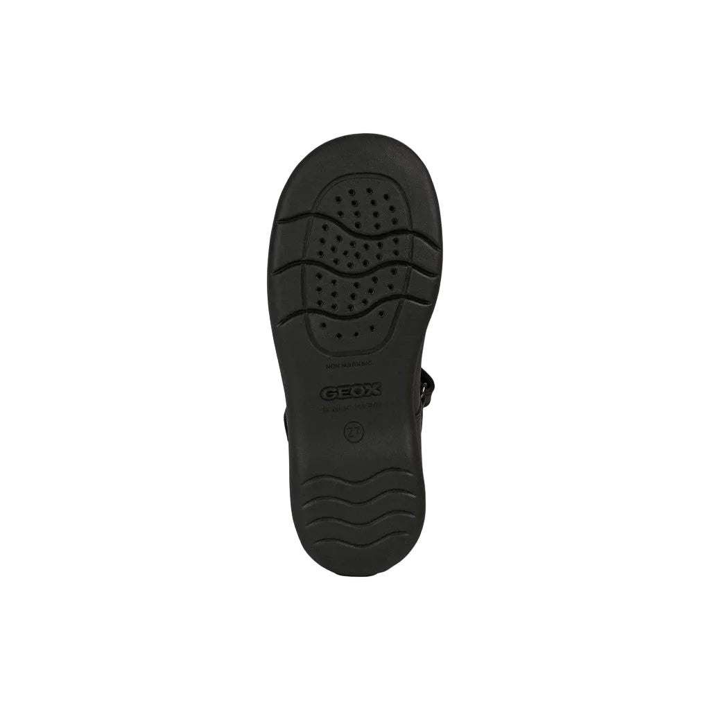Geox Girls School Shoe Naimara J Black Leather