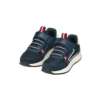 Geox boys' navy and red mesh trainer with velcro