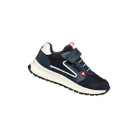 Geox boys' navy and red mesh trainer with velcro