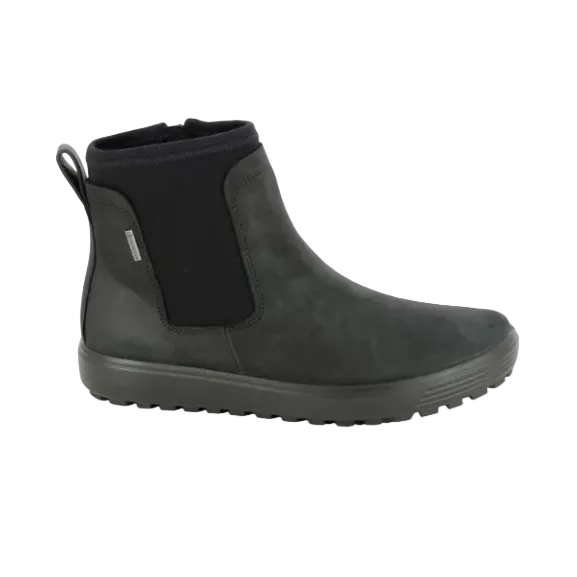 Ecco Soft 7 Tred GTX women's black waterproof leather boot