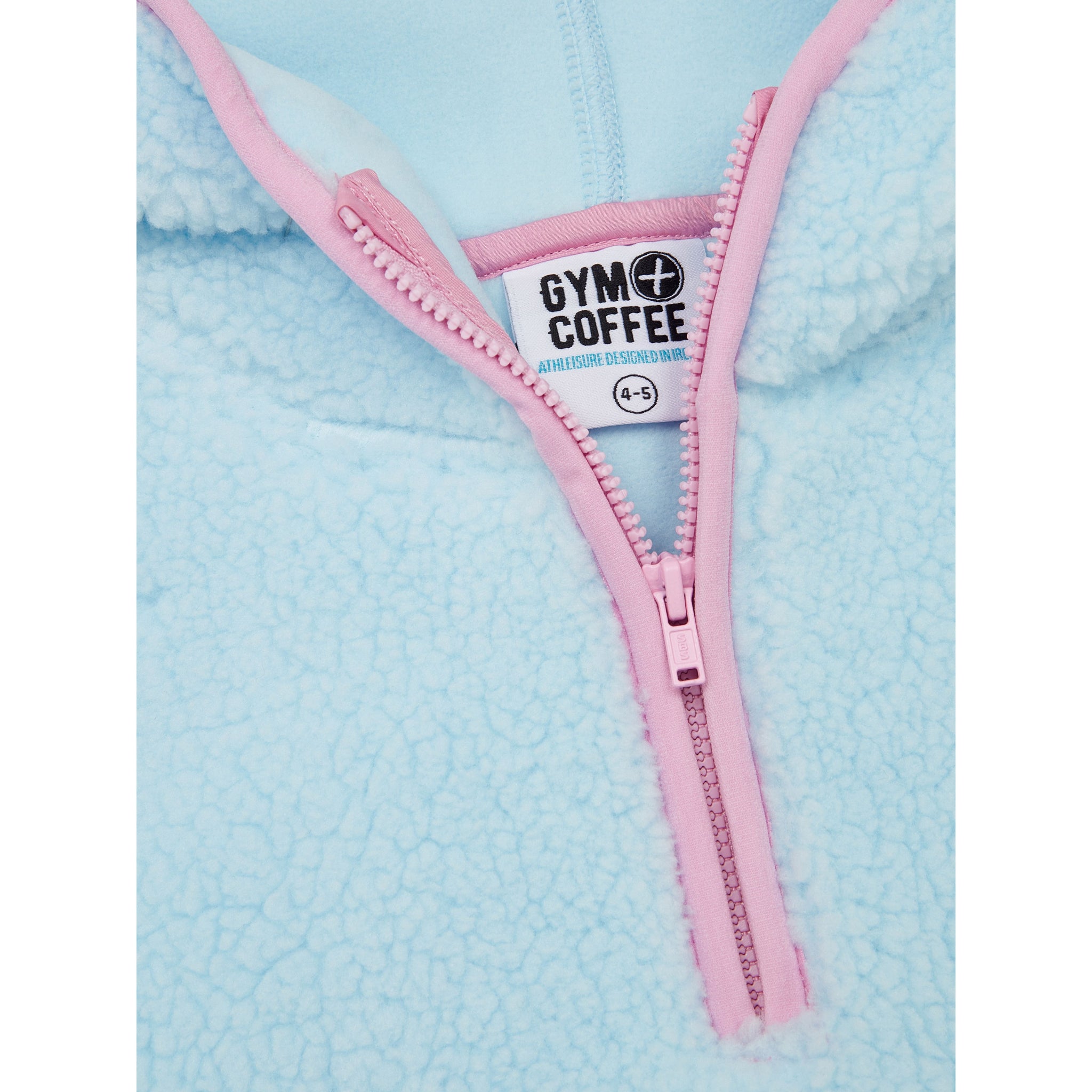 Gym+Coffee Girls Fleece Industry Baby Blue