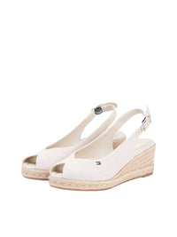 Tommy Hilfiger women's beige canvas sandal with buckle