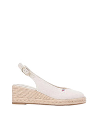 Tommy Hilfiger women's beige canvas sandal with buckle