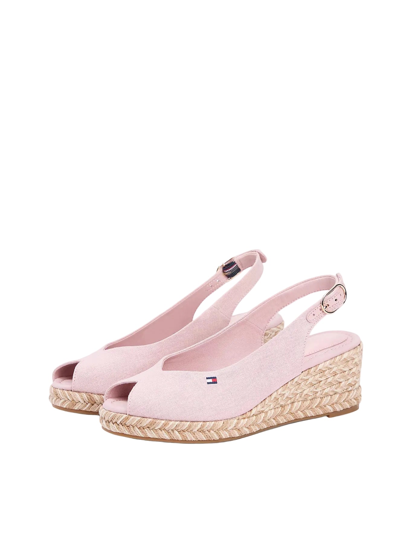 Tommy Hilfiger Womens Espadrille Wedge Slingback Foggy Pink