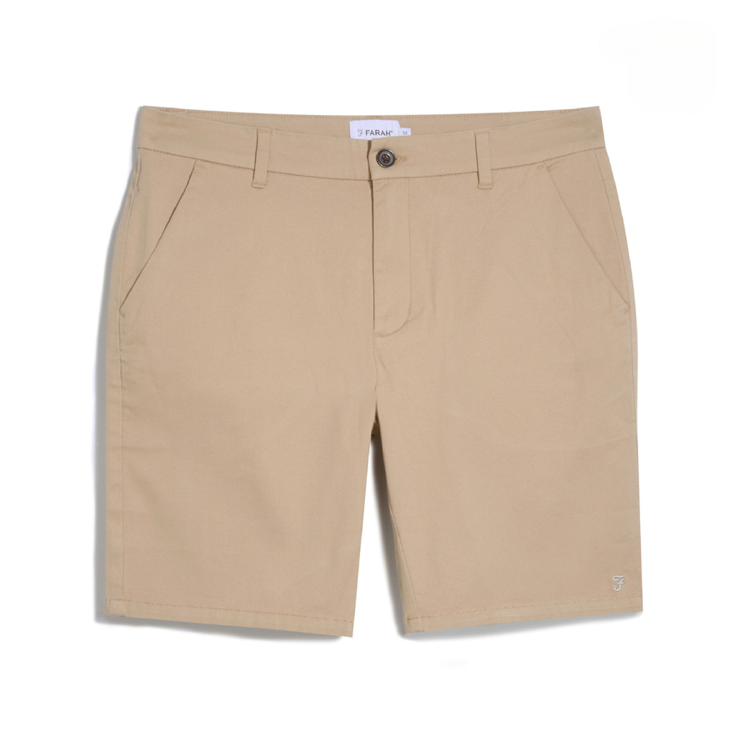 Farah Bassett men's burnt sand chino shorts