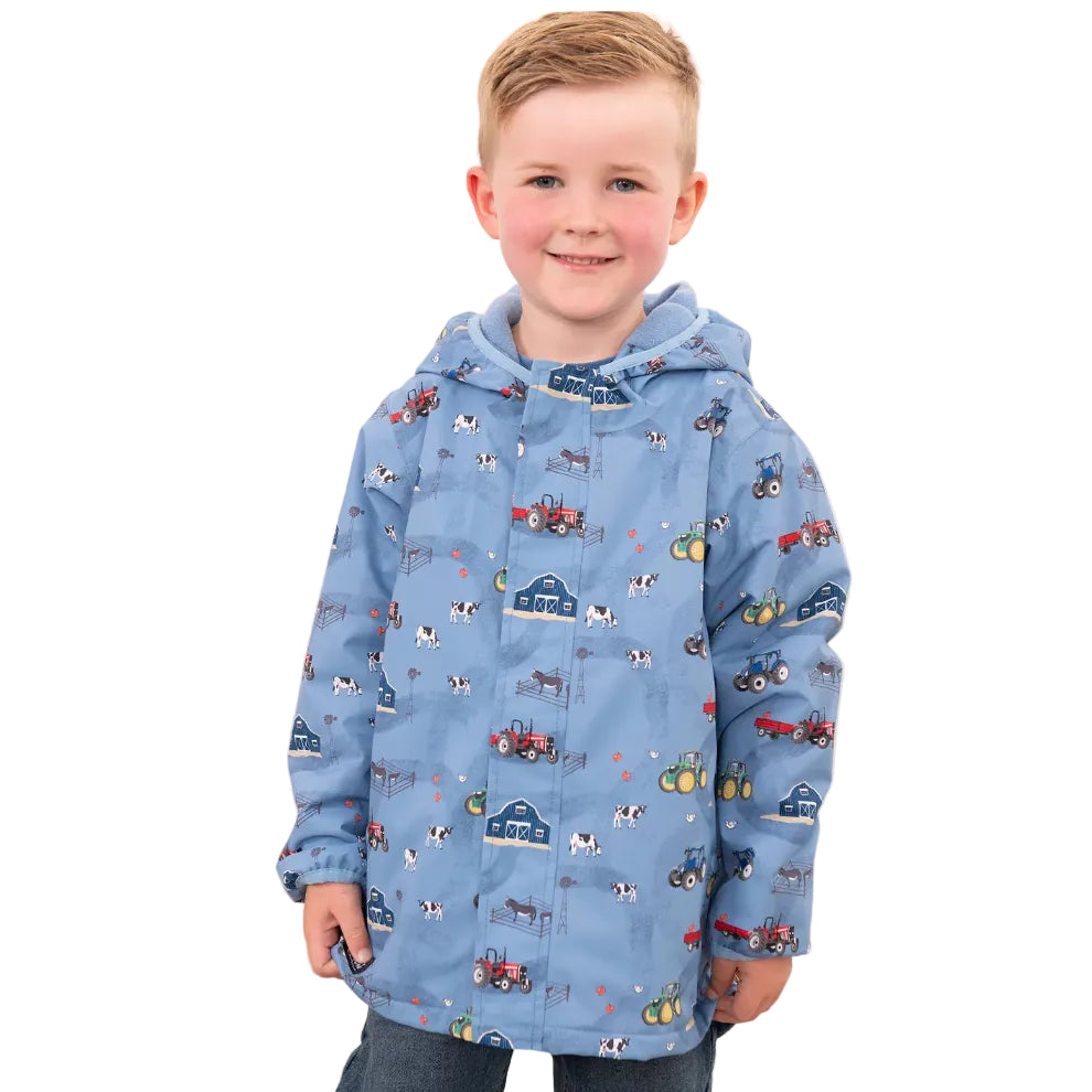 Lighthouse boys' Finlay coat in farm print