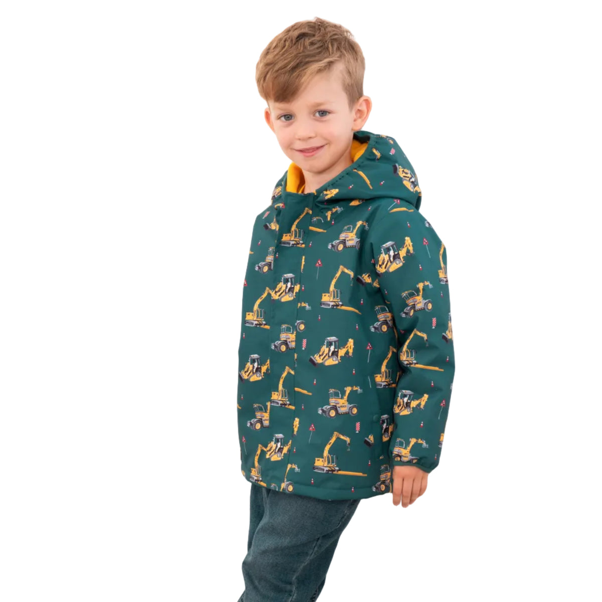 Lighthouse boys' Finlay coat in JCB print