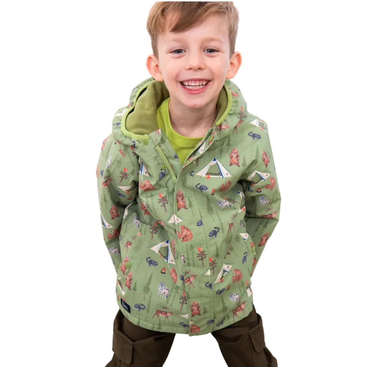 Lighthouse boys' Finlay coat in woodland print