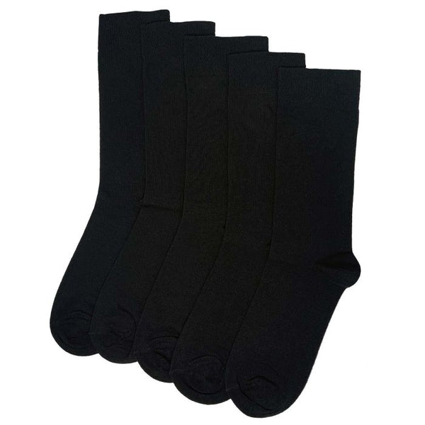 Flexitop Mens Socks 5 Pairs Black - Donaghys